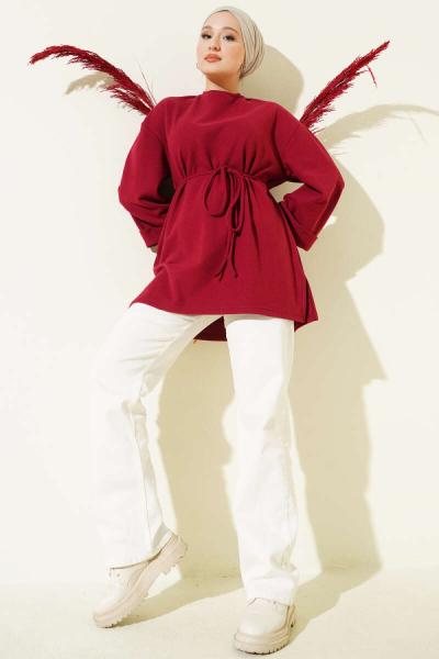 Duble Kol Selanik Tunik Bordo