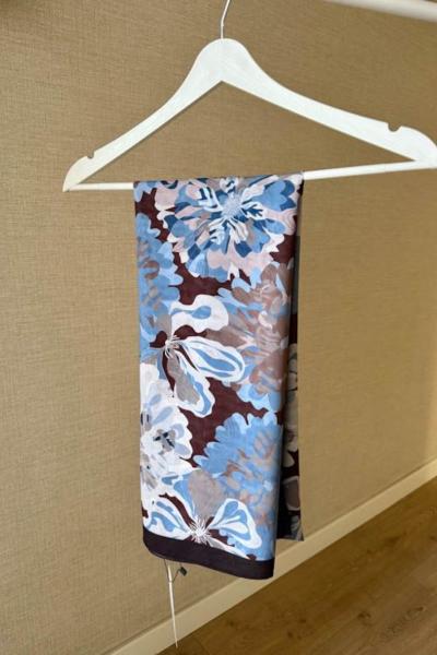 Hanzade Şal Kahverengi mavi