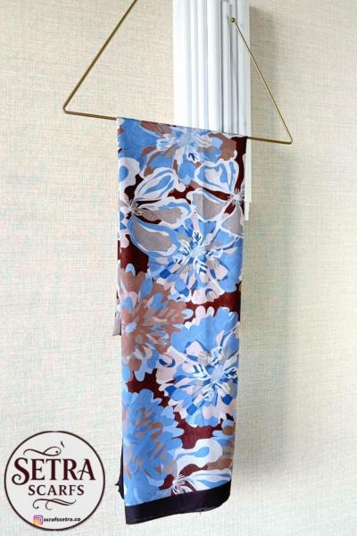 Hanzade Şal Kahverengi mavi