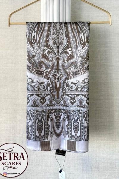 Etnik Desenli Janjan Şal Yağ Yeşili