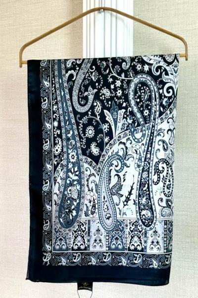 Etnik Desenli Janjan Şal (A) Siyah-Bej