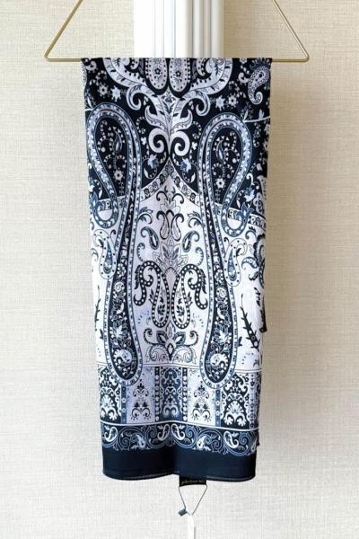 Etnik Desenli Janjan Şal (A) Siyah-Bej