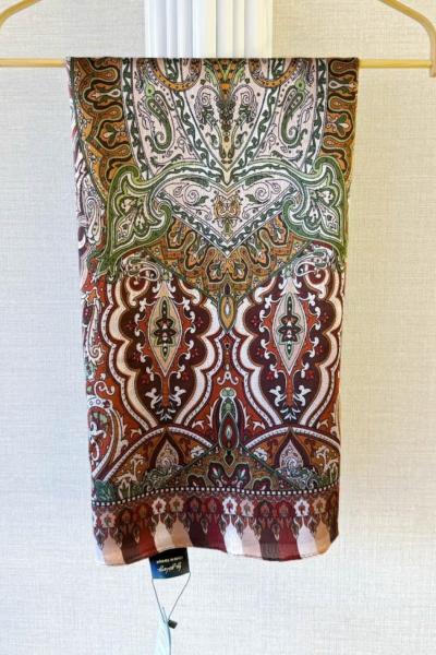 Etnik Desenli Janjan Şal (B) Kahverengi