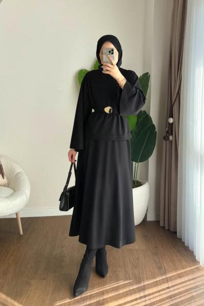 Etekli Selanik Takım Siyah