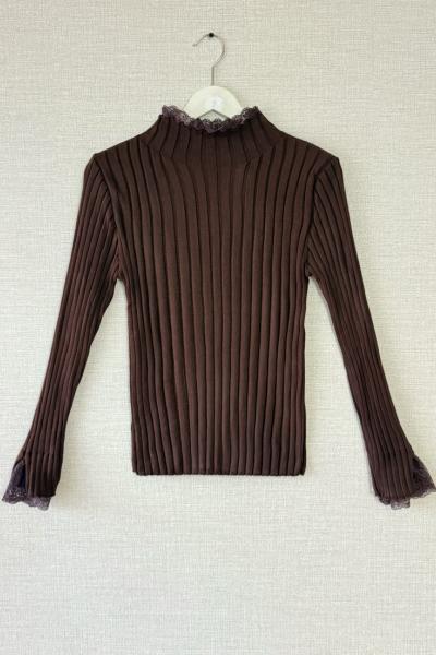 Dantelli Triko Body Acı Kahve