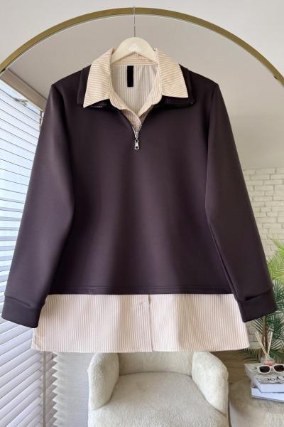 Luca Sweatshirt Acı Kahve