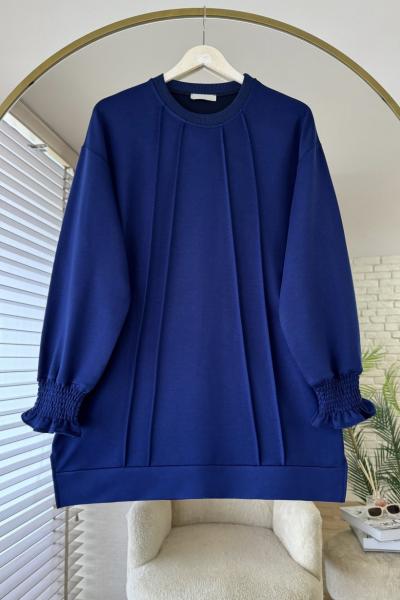 Kolları Gipeli Tunik Lacivert