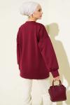 Kürk Cepli Scuba Sweatshirt Bordo