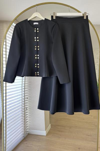 Julia Etekli Takım Siyah