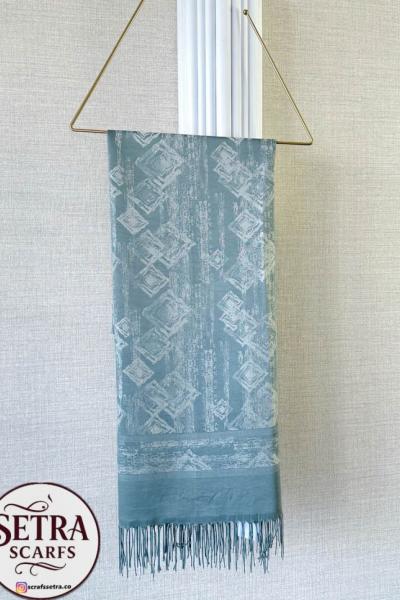 Kaşmir Saçaklı Şal Açık Yeşil