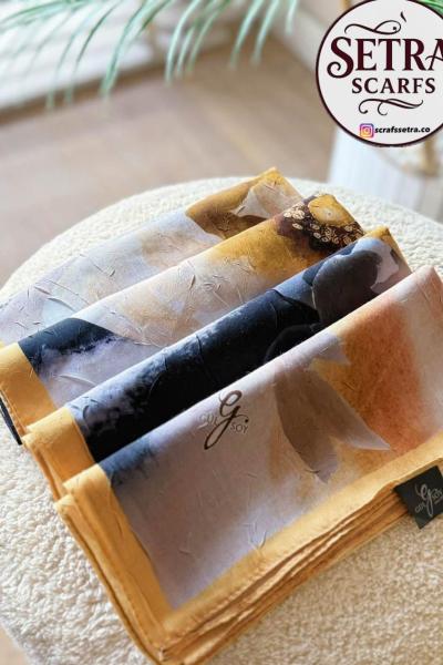 Bambu Kraş Eşarp (A) sarı-siyah