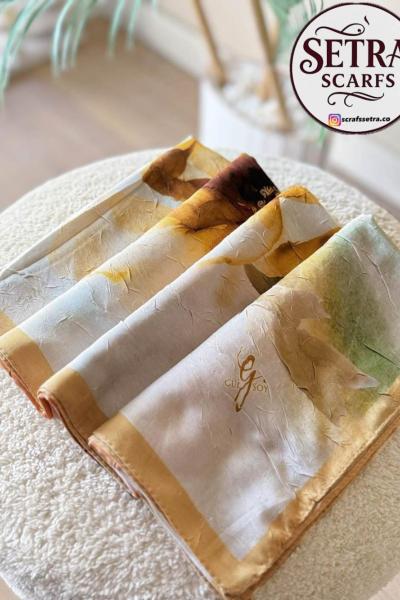 Bambu Kraş Eşarp (A) sarı krem