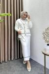 Angora Etekli Takım Beyaz