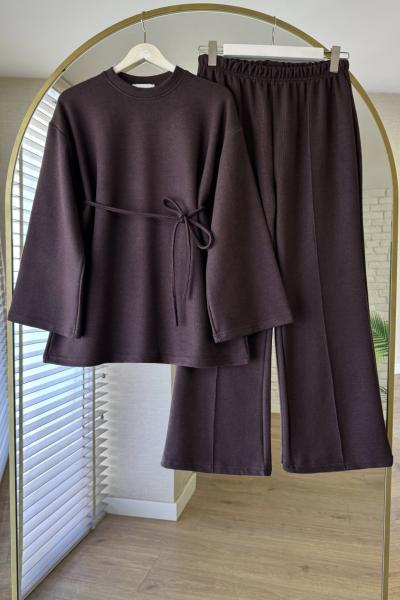 Pantolonlu Selanik Takım Acı Kahve