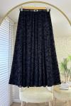 Floklu Tül Etek Siyah
