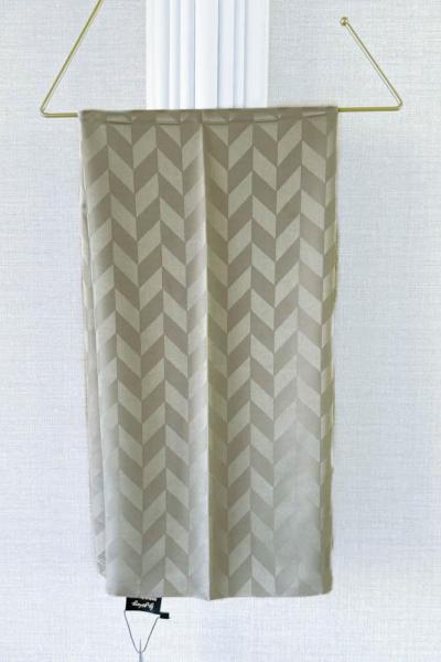 İpeksi Jakarlı Şal (Balık Sırtı Desenli) Bej