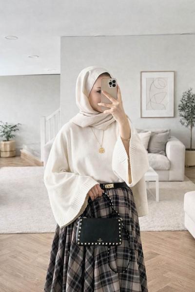 Yarasa Kol Kısa Kazak Ekru