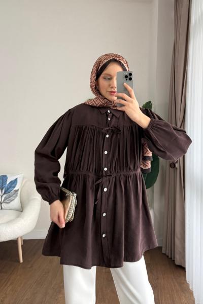 Lola Gömlek Kahverengi