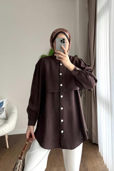 Luca Gömlek Kahverengi