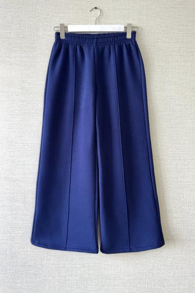 Çımalı Üç İplik Eşofman Altı Lacivert