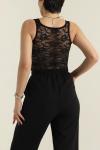 Arkası Dantelli Atlet Siyah