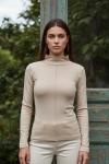 Dik Yaka Çımalı Body Bej
