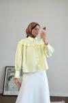 Fırfırlı Kısa Gömlek Sarı