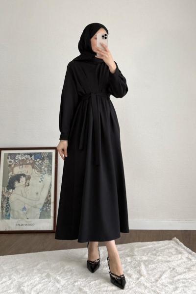 Pensli Double Elbise Siyah