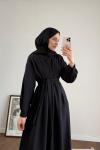 Pensli Double Elbise Siyah