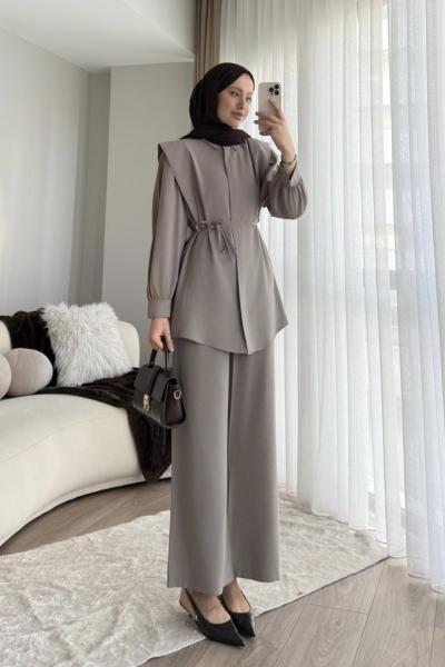 Lina Pantolonlu Takım Vizon