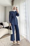 Lina Pantolonlu Takım indigo mavisi