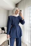 Lina Pantolonlu Takım indigo mavisi