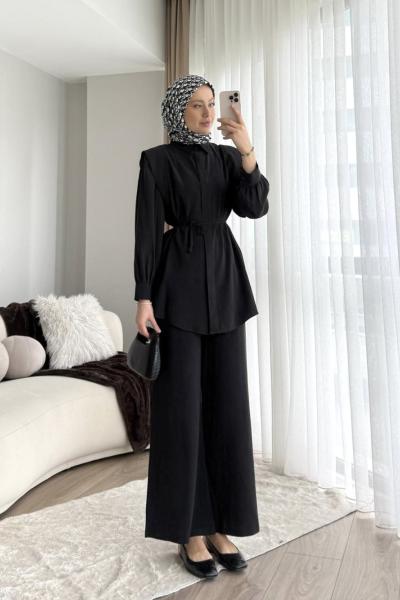 Lina Pantolonlu Takım Siyah