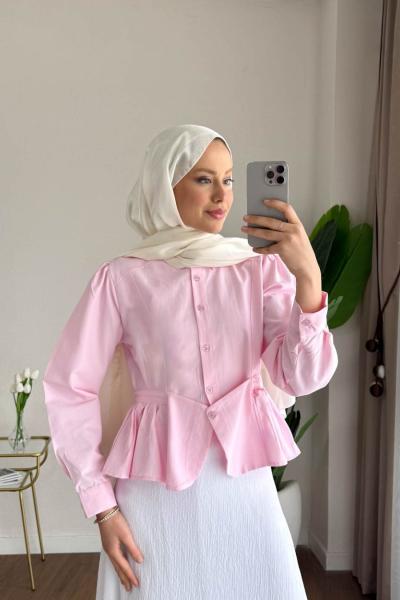 Perry Kısa Gömlek Pembe