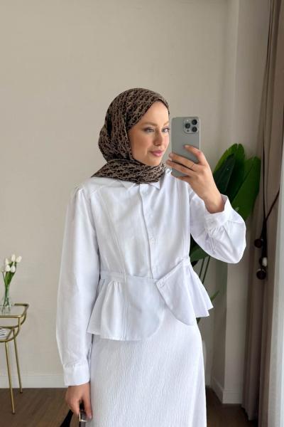 Perry Kısa Gömlek Beyaz