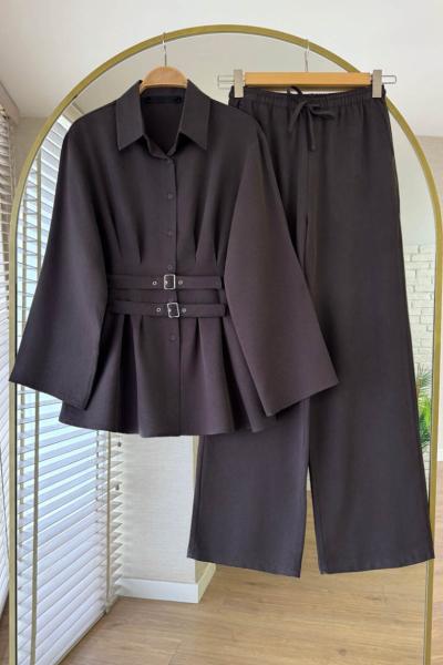 Efil İkili Takım Kahverengi