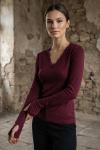 V Yaka Dantelli Body Bordo
