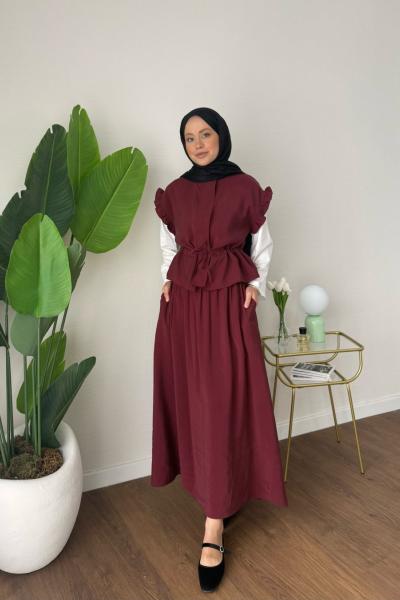 Marga Üçlü Takım Bordo