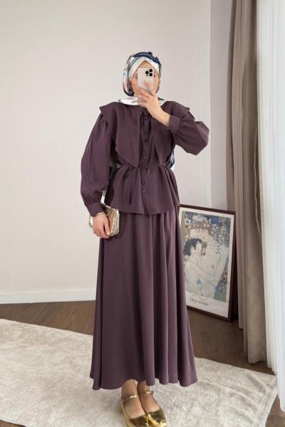 Faye Etekli Takım Mürdüm