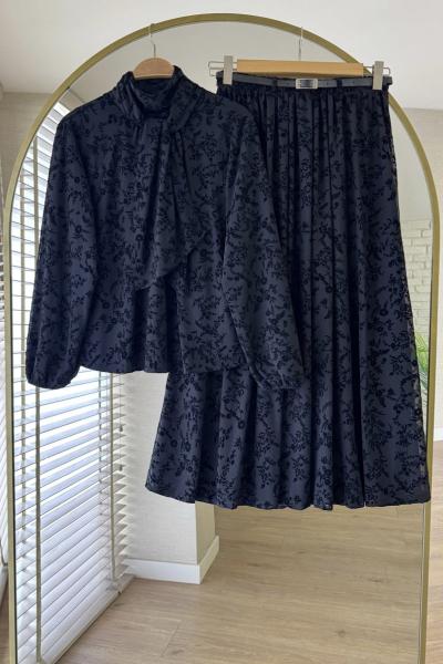 Poppy Etekli Takım Siyah