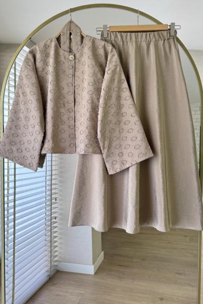 Fringe Etekli Takım Sütlü Kahve