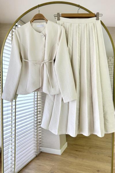 Faye Etekli Takım Krem