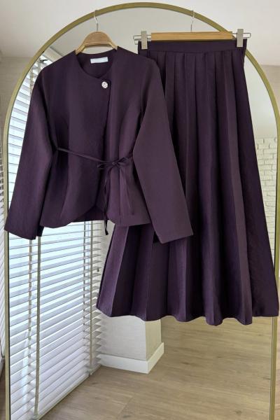 Faye Etekli Takım Mürdüm