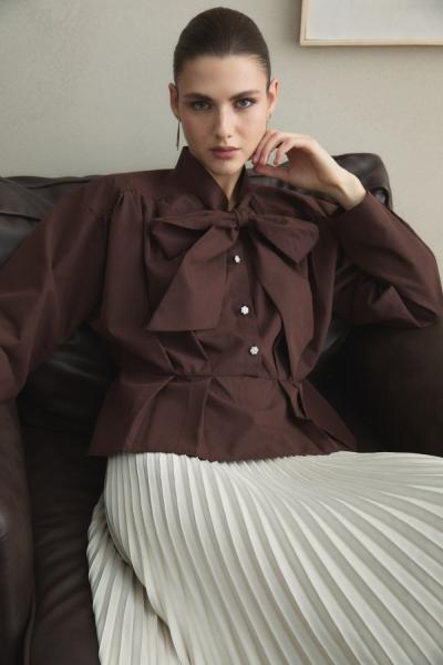 Bella Kısa Gömlek Kahverengi