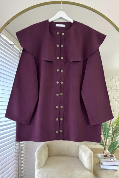 Çıt Çıt Düğmeli Bebe Yaka Gömlek Bordo