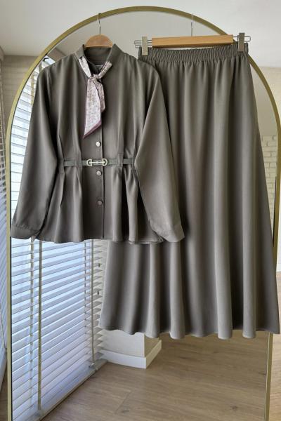 Fularlı Tensel Takım Yeşil