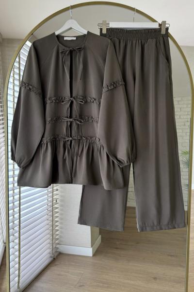 Asmin Pantolonlu Takım Haki