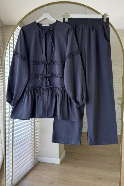 Asmin Pantolonlu Takım Antrasit