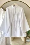 Hakim Yaka Robalı Salaş Gömlek Beyaz