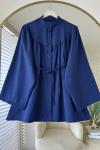 Hakim Yaka Robalı Salaş Gömlek Lacivert